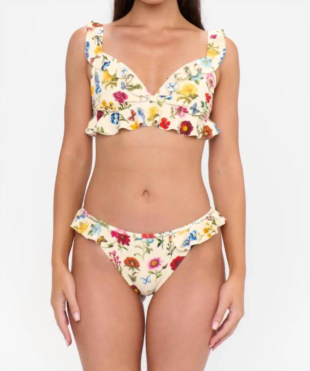 NEW SHOW ME YOUR MUMU island ruffle top in french floral